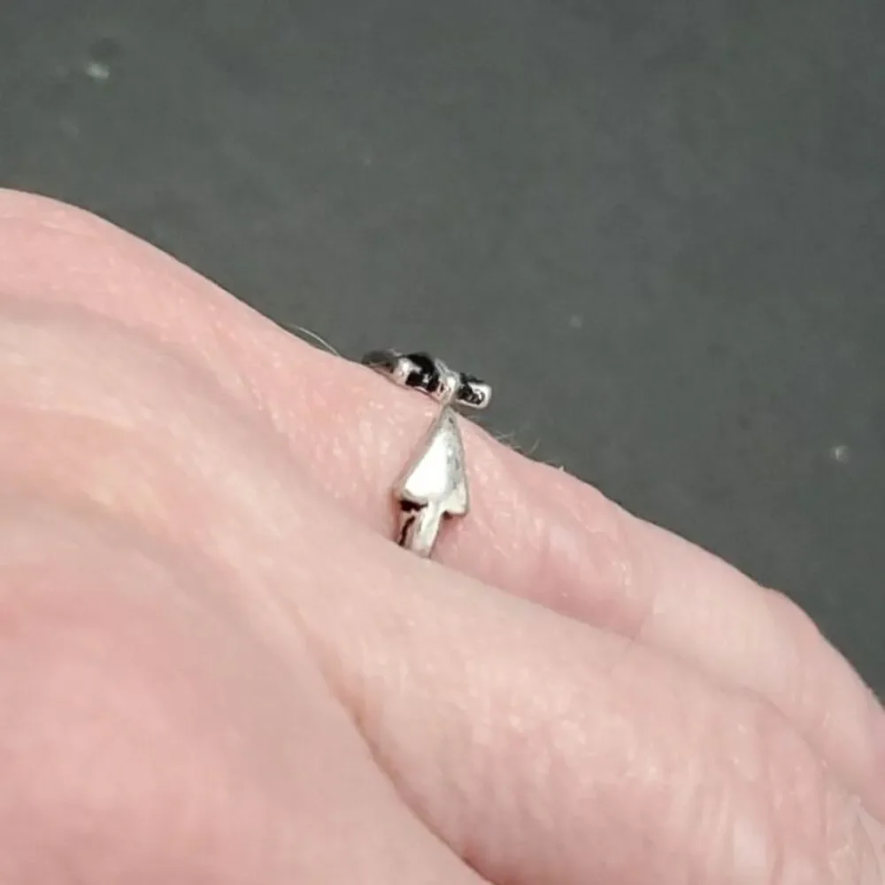Silver tone arrow wrap ring dainty